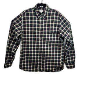 J. Crew Shirt Plaid Women's Size Large Slim Brushed Twill Cotton Long Sleeve